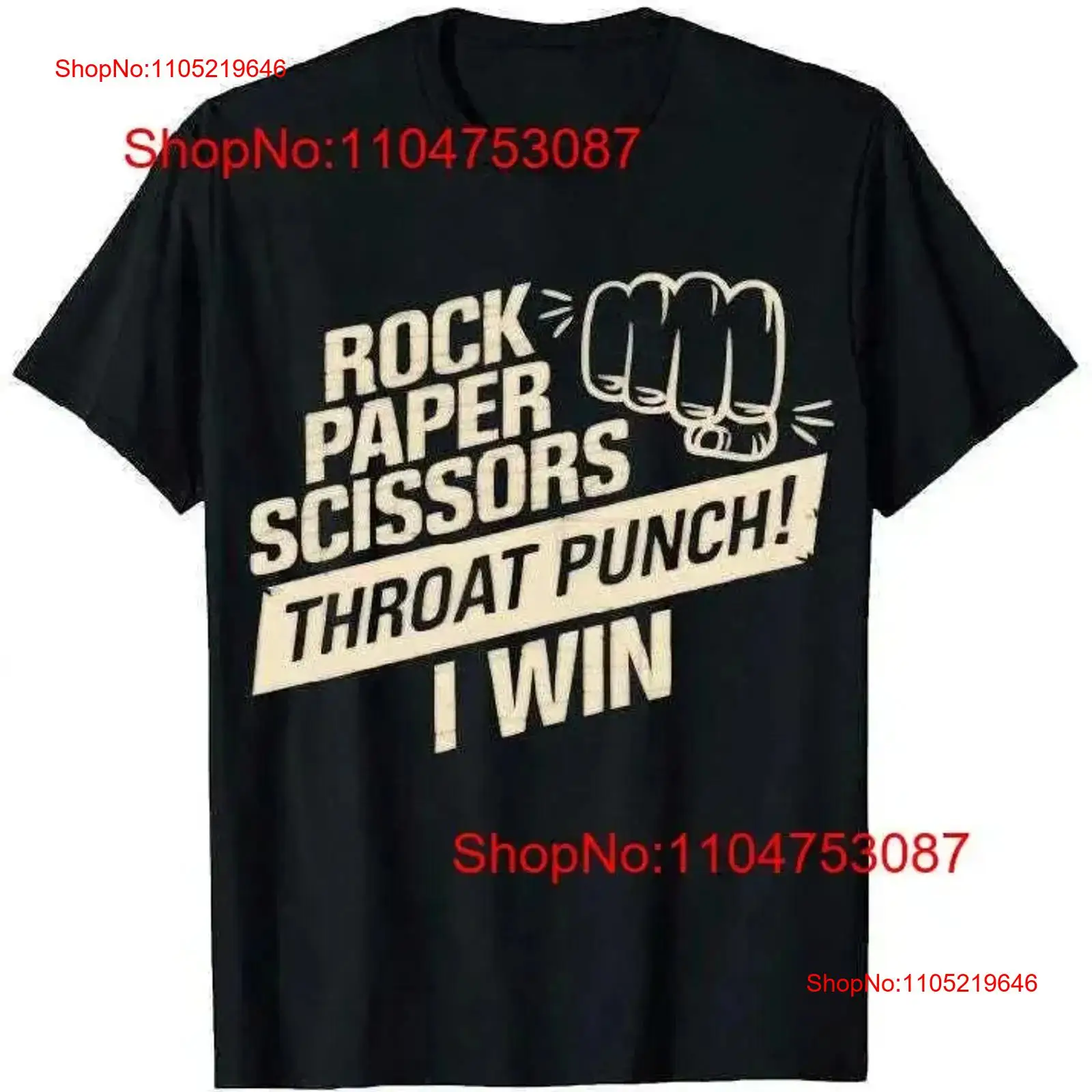 Quirky Vintage Fashion - Rock Paper Scissors Throat Punch T