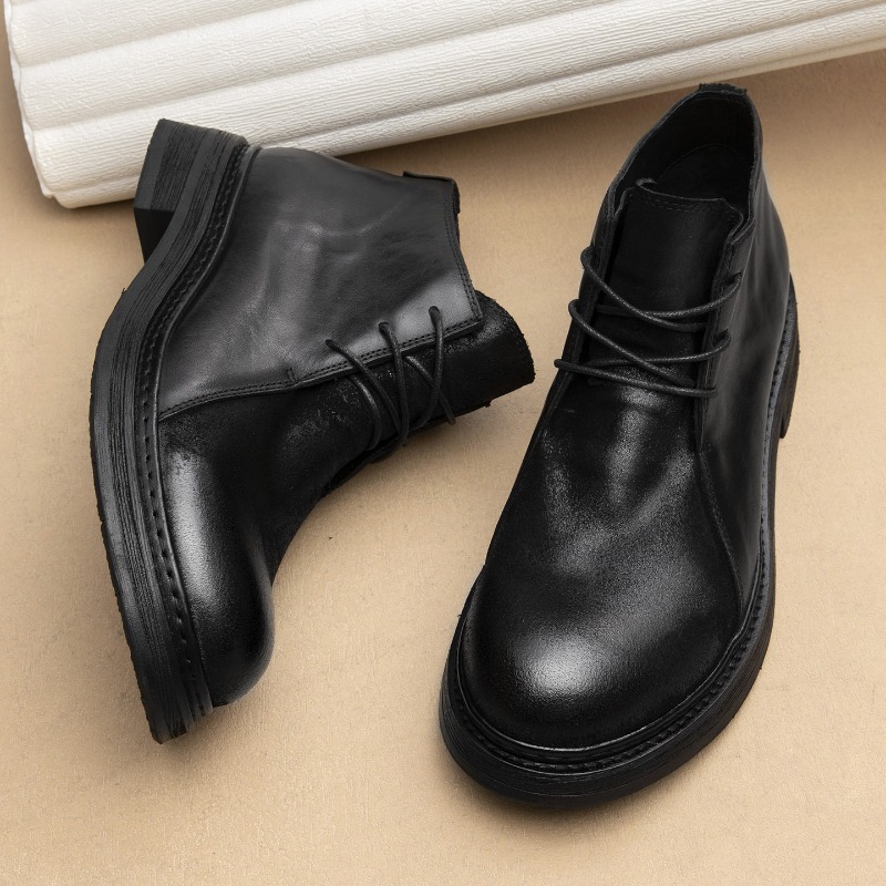 Vintage Fashion In 2026 - Vintage Mens Genuine Leather Boots Luxury