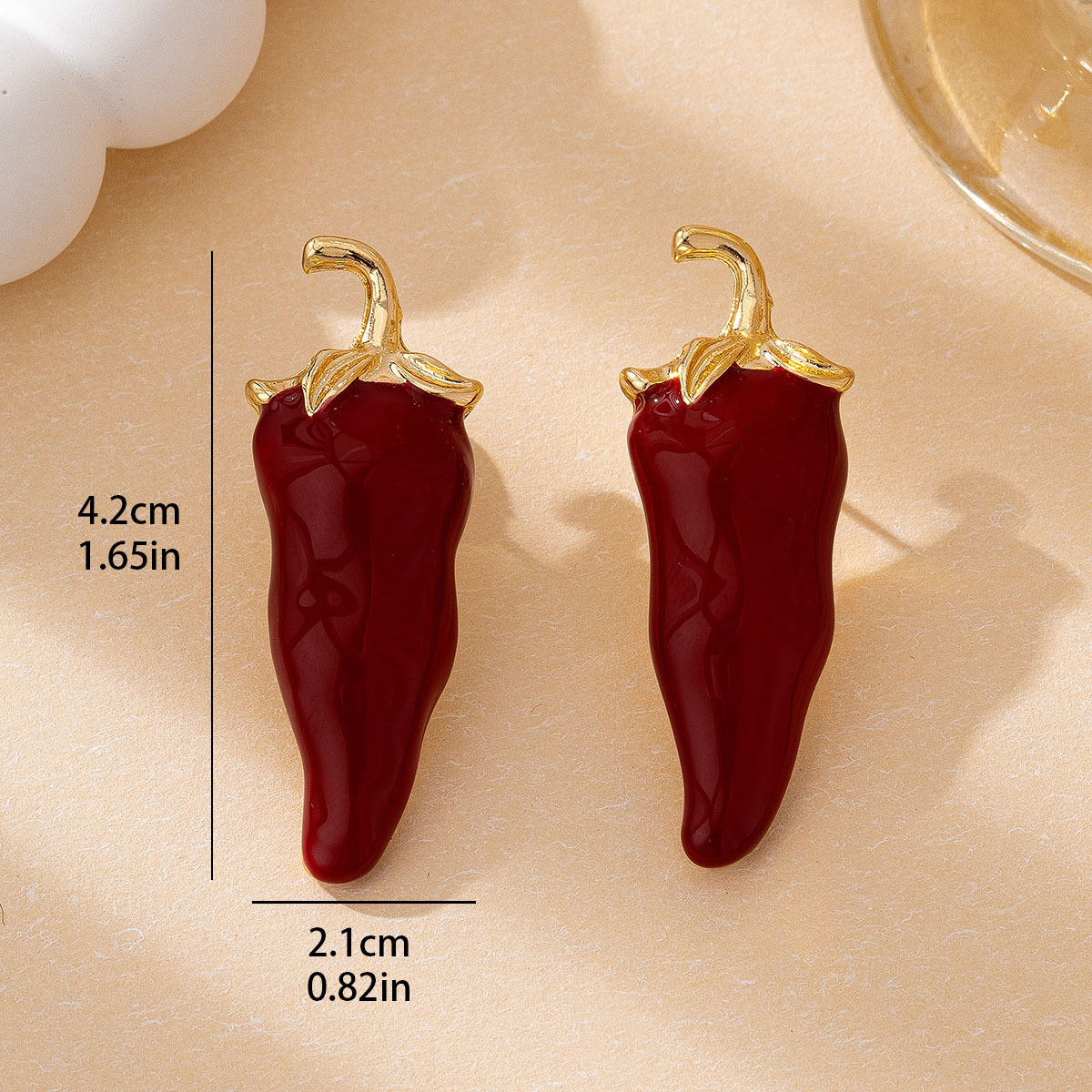 Quirky Vintage Fashion - Quirky Chili Stud Earrings Women Retro