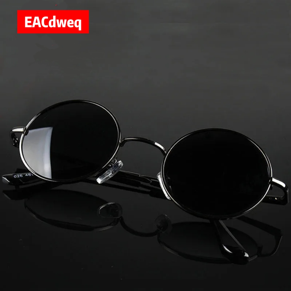 Vintage Fashion Aesthetic - Retro Vintage Round Sunglasses Men Brand