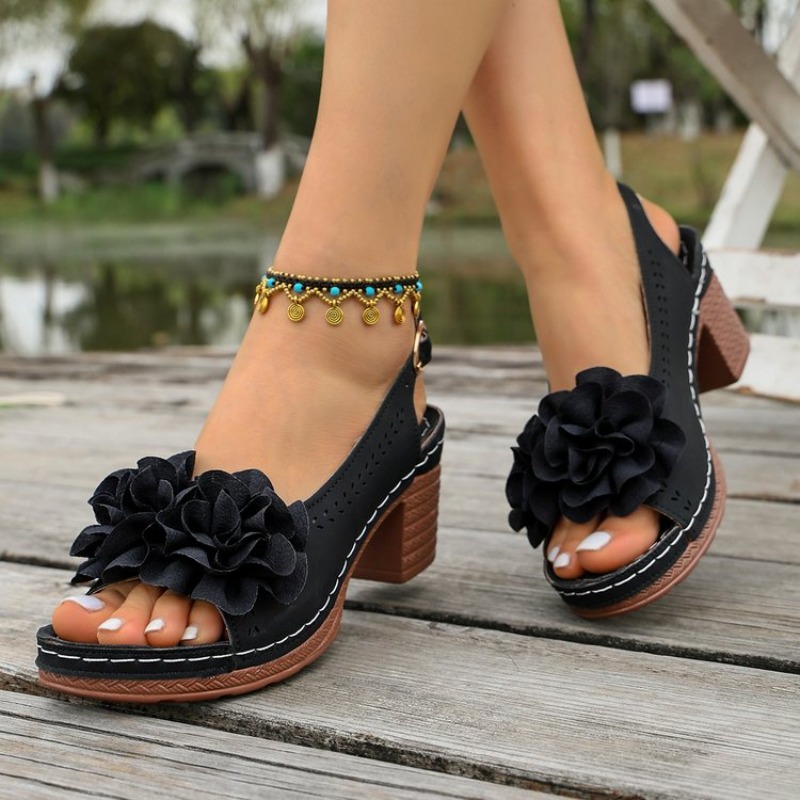 Vintage Flower Decorate Peep T - Vintage Fashion In 2026 评论和价格