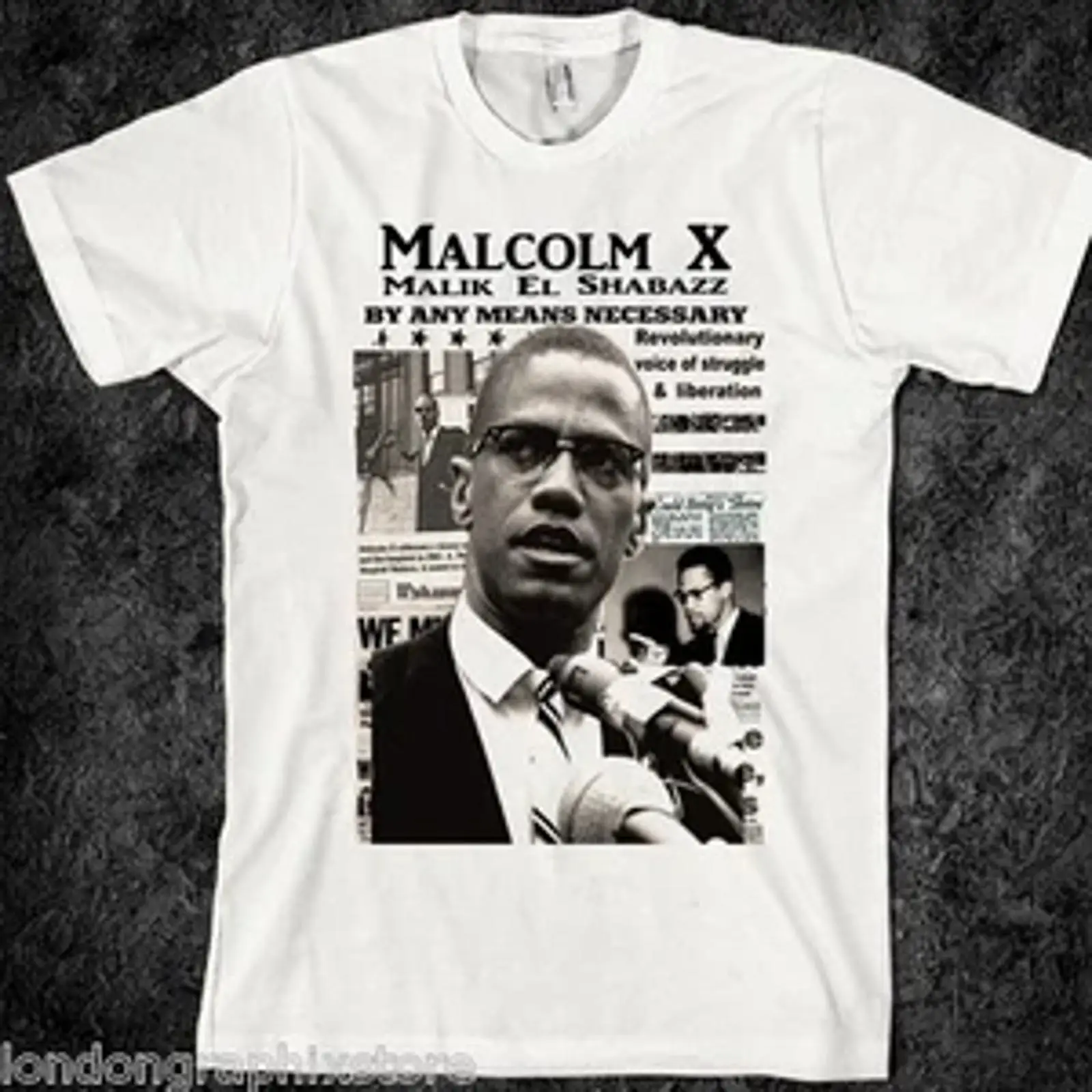 Malcolm X T shirt Black Histor - Vintage Fashion History 评论和价格