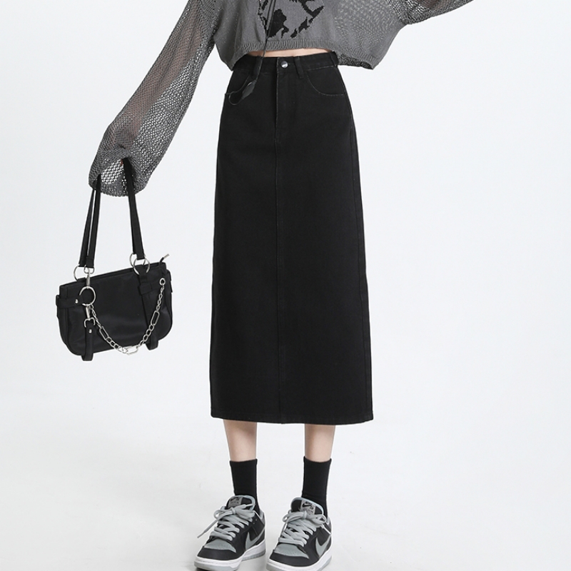 FINEWORDS Vintage Pink Denim L - Denim Skirt Midi Vintage 评论和价格