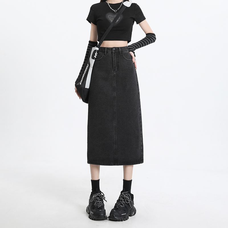 FINEWORDS Vintage Pink Denim L - Denim Skirt Midi Vintage 评论和价格
