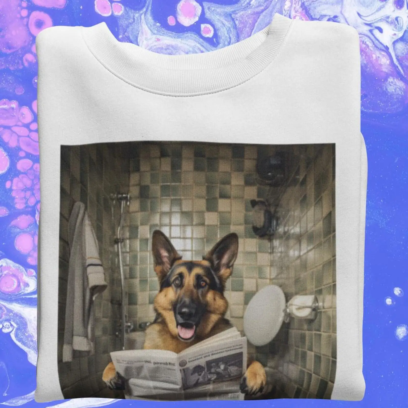Funny German Shepherd T shirt  - Quirky Vintage Fashion 评论和价格