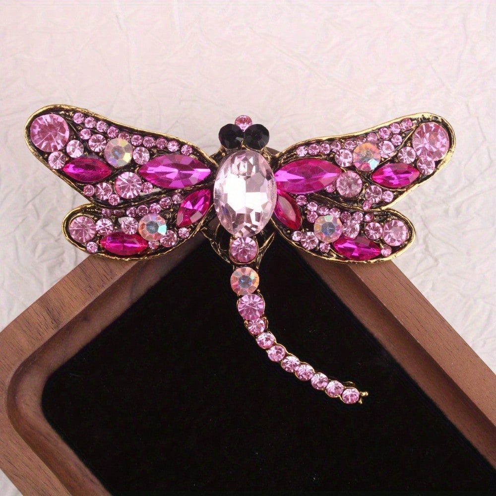 Vintage Gold-Tone Pink Rhinest - Vintage Fashion Retro Outfit 评论和价格