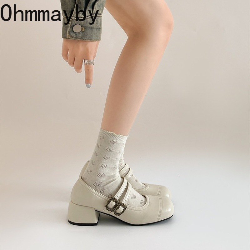 Vintage Thick Heel Women Mary  - Vintage Outdoor Fashion 评论和价格