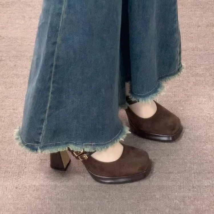 Vintage Thick High Women Mary  - Vintage Fashion Aesthetic 评论和价格