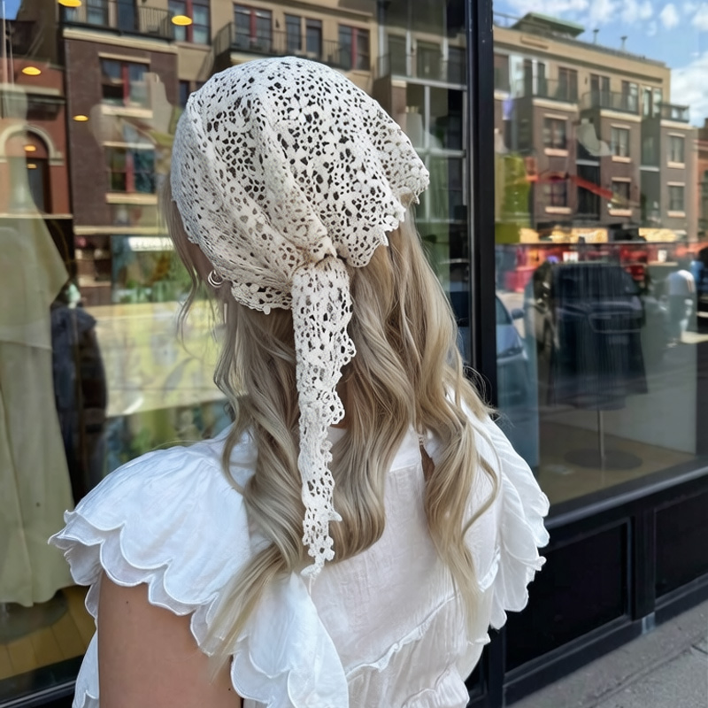 Crochet Lace Triangle Scarf Vi - Vintage Fashion Look 评论和价格