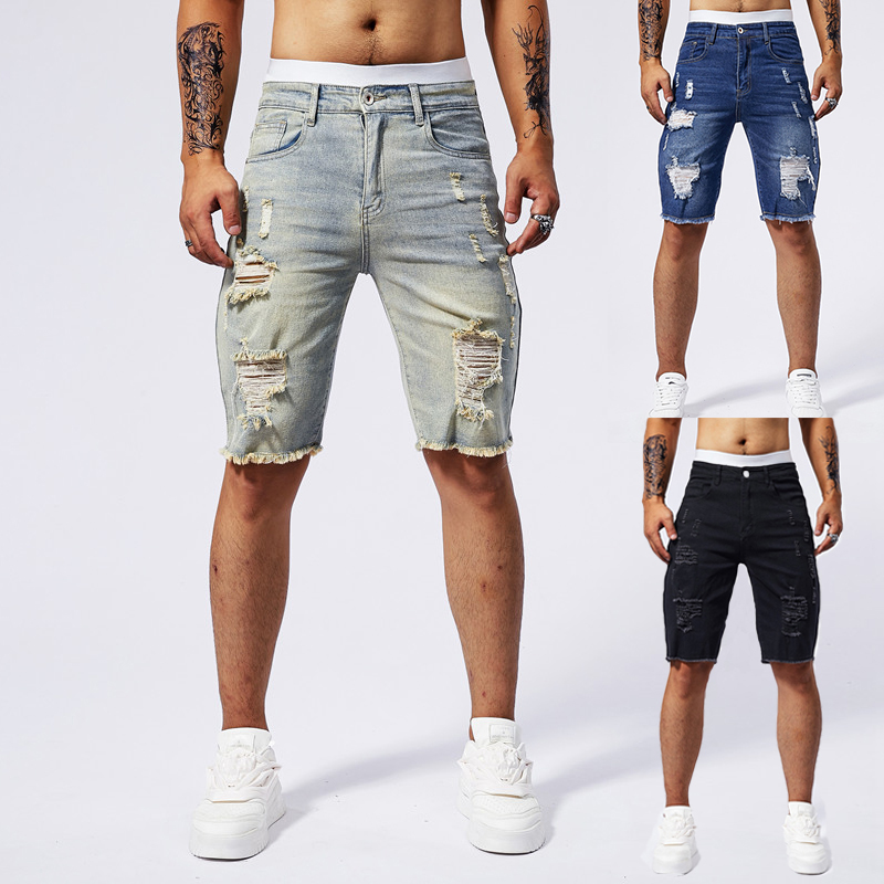 2025 Summer New Men's Ripped D - Vintage Fashion In 2025 评论和价格