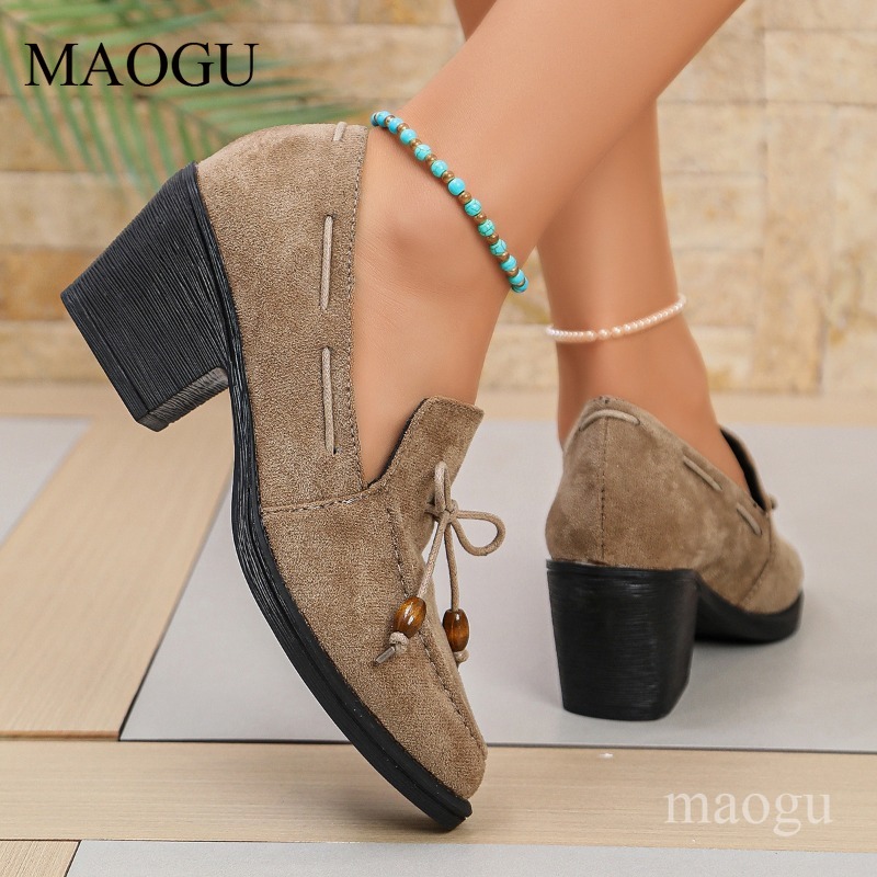 7CM Heeled Women's Spring Autu - Vintage Outdoor Fashion 评论和价格