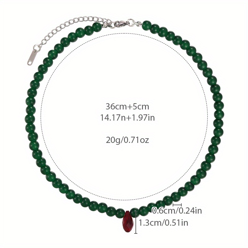 Vintage Green Beaded Necklace  - Vintage Fashion Look 评论和价格