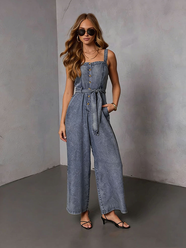 Summer Vintage Women Denim Jum - Vintage Fashion Jeans 评论和价格