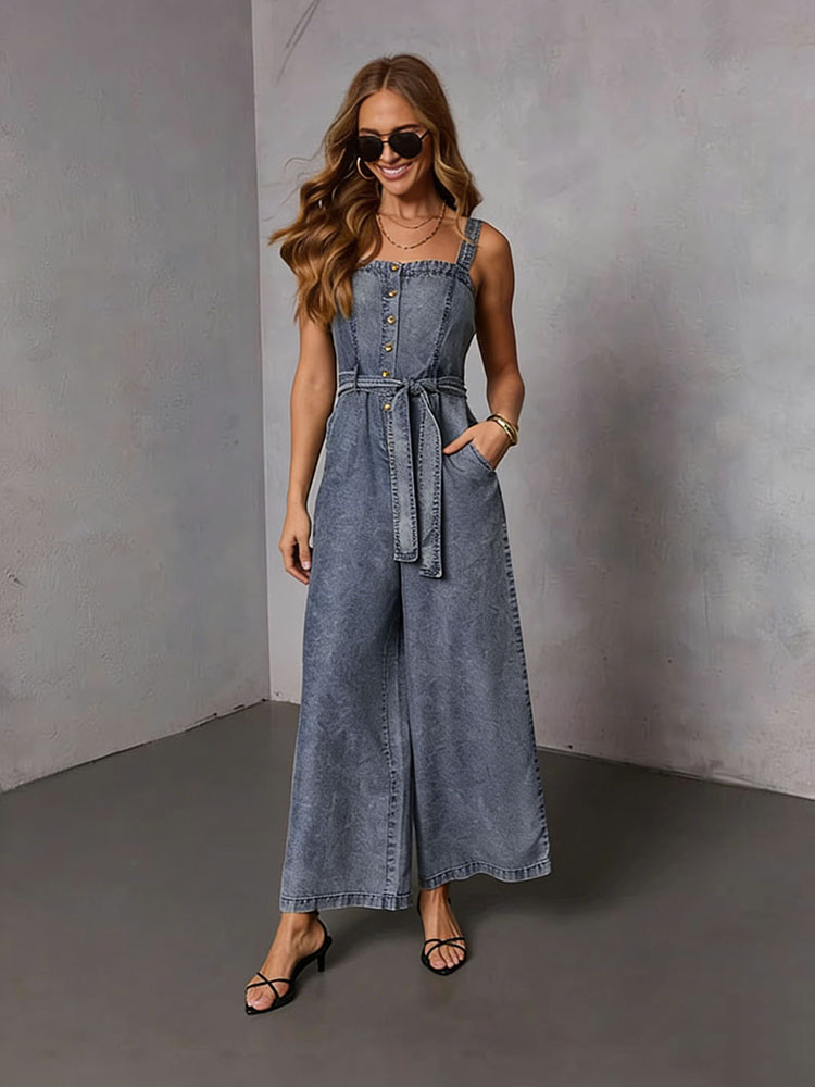 Summer Vintage Women Denim Jum - Vintage Fashion Jeans 评论和价格