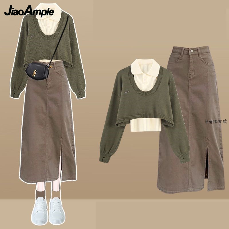 Women Spring Autumn New Vintag - Denim Skirt Midi Vintage 评论和价格