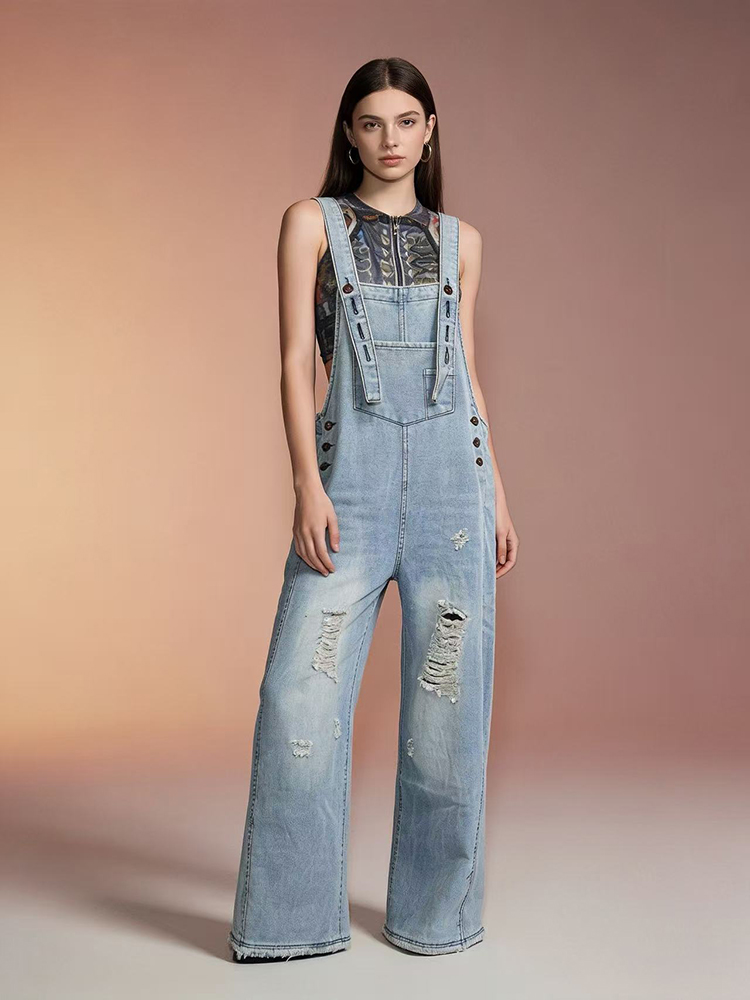 Fashion Retro Ripped Hole Deni - Vintage Fashion Jeans 评论和价格