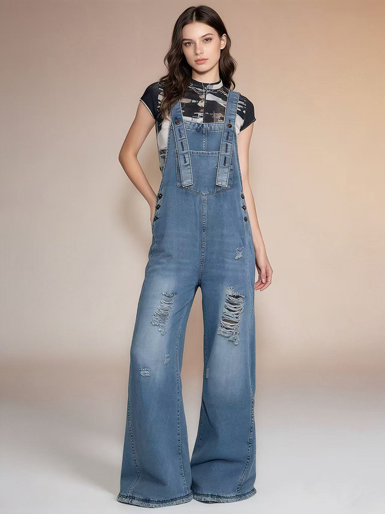 Fashion Retro Ripped Hole Deni - Vintage Fashion Jeans 评论和价格