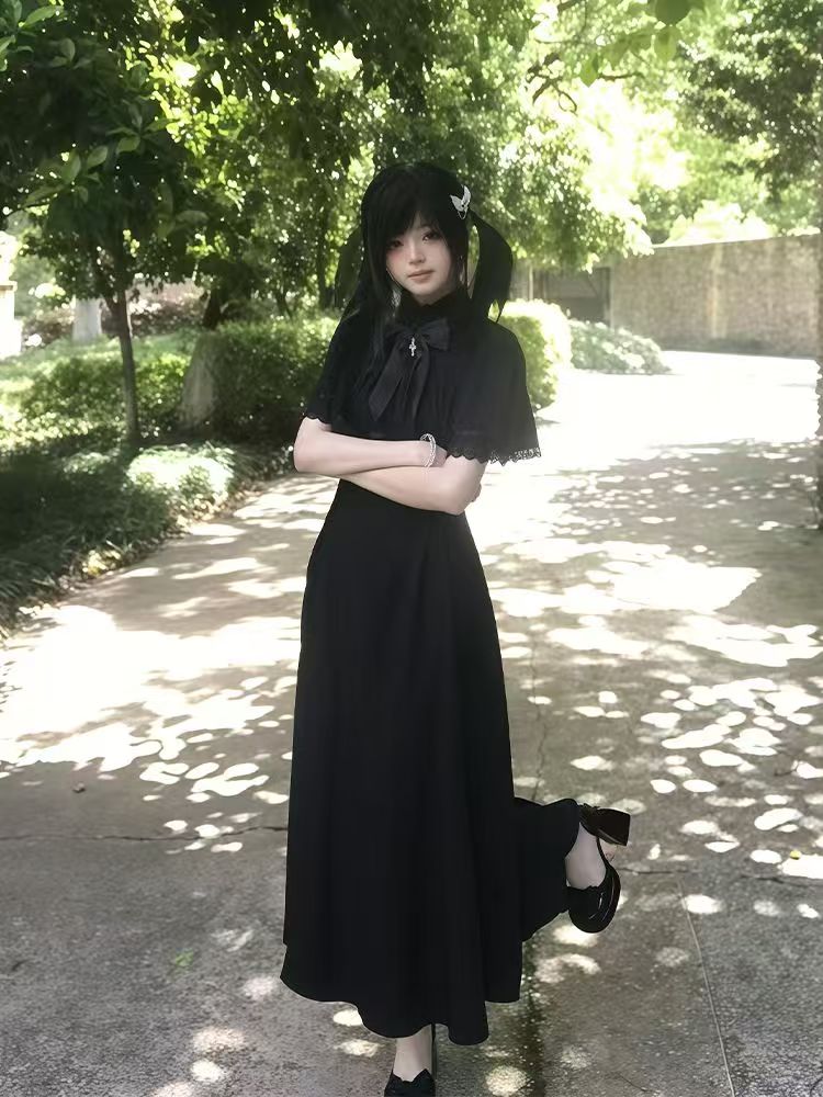 Gothic Harajuku Slim Lace Retr - Vintage Fashion Retro Outfit 评论和价格