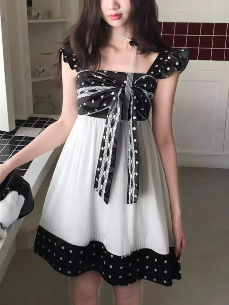 Japanese Vintage Sweet Bow Des - Vintage Fashion Retro Outfit 评论和价格