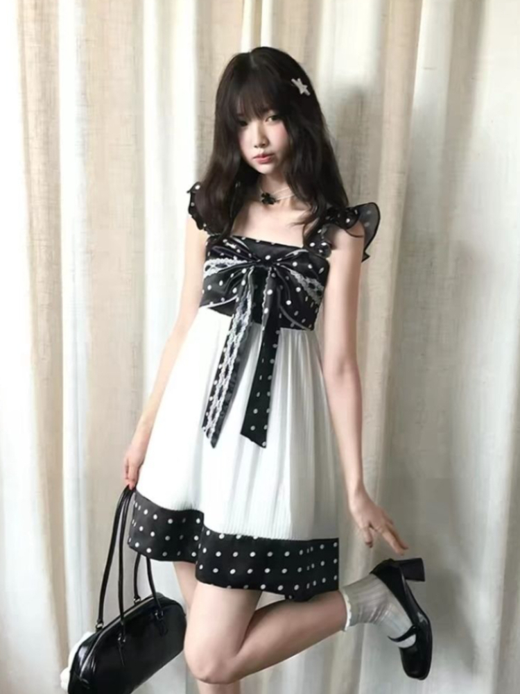 Japanese Vintage Sweet Bow Des - Vintage Fashion Retro Outfit 评论和价格