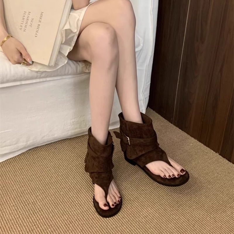 Women Peep Toe Boots Summer Ne - Vintage Fashion In 2026 评论和价格