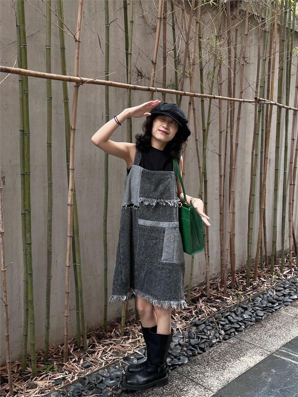 Summer Desert Style Short Slee - Denim Skirt Midi Vintage 评论和价格