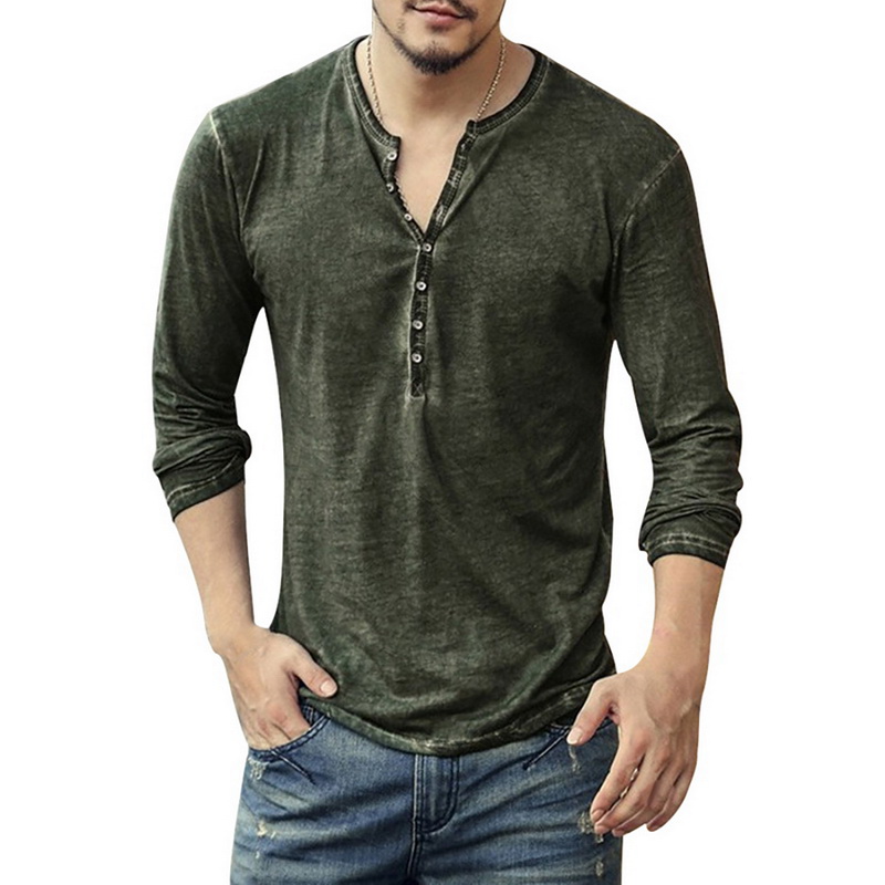 Vintage Distressed Men's V-Nec - Vintage Fashion Look 评论和价格