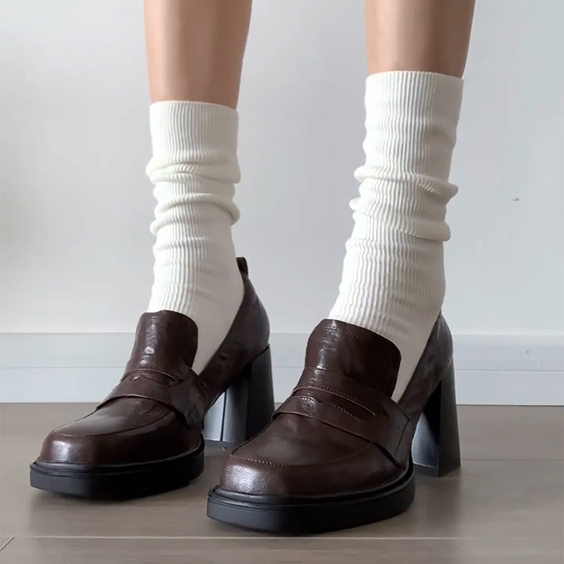 College Style Women Loafer Sho - Vintage Fashion Aesthetic 评论和价格