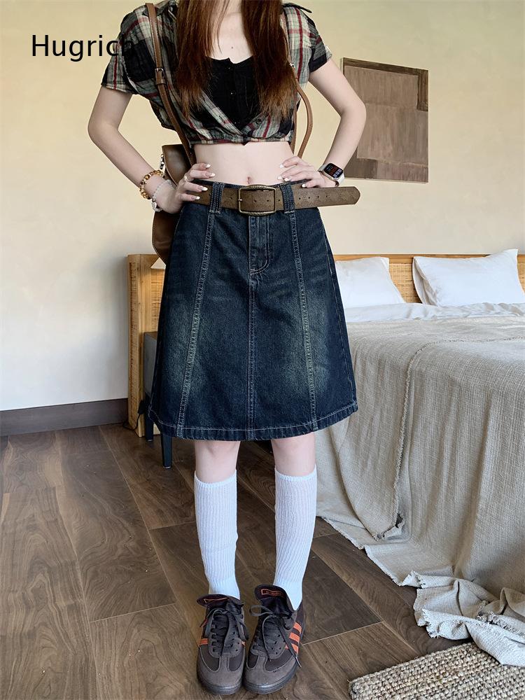 Streetwear Vintage A Line Deni - Denim Skirt Midi Vintage 评论和价格