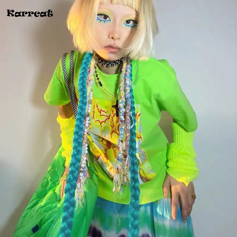 Karrcat Y2k Aesthetics T-shirt - Tie Dye Shirt Vintage 评论和价格