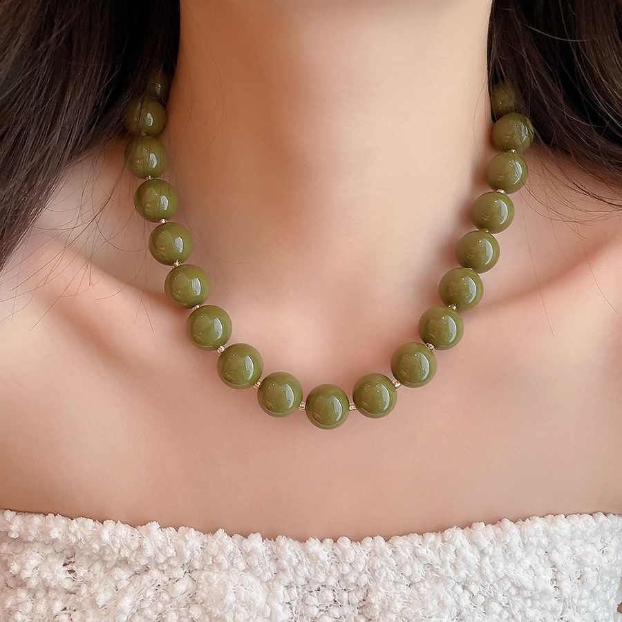 Solid Color Round Resin Beaded - Vintage Fashion Coloring Pages 评论和价格