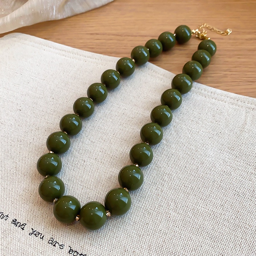 Solid Color Round Resin Beaded - Vintage Fashion Coloring Pages 评论和价格