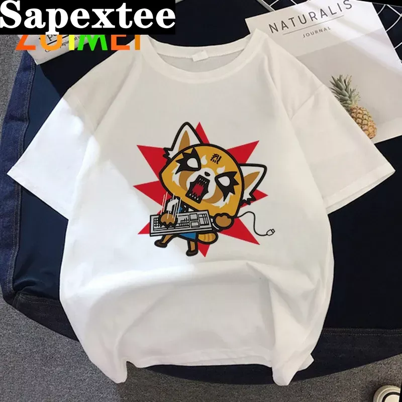 Women Anime Japanese Aggretsuk - Tie Dye Shirt Vintage 评论和价格