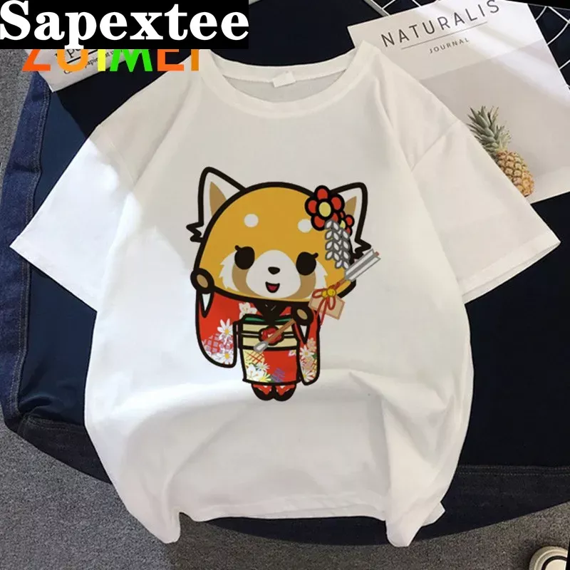 Women Anime Japanese Aggretsuk - Tie Dye Shirt Vintage 评论和价格
